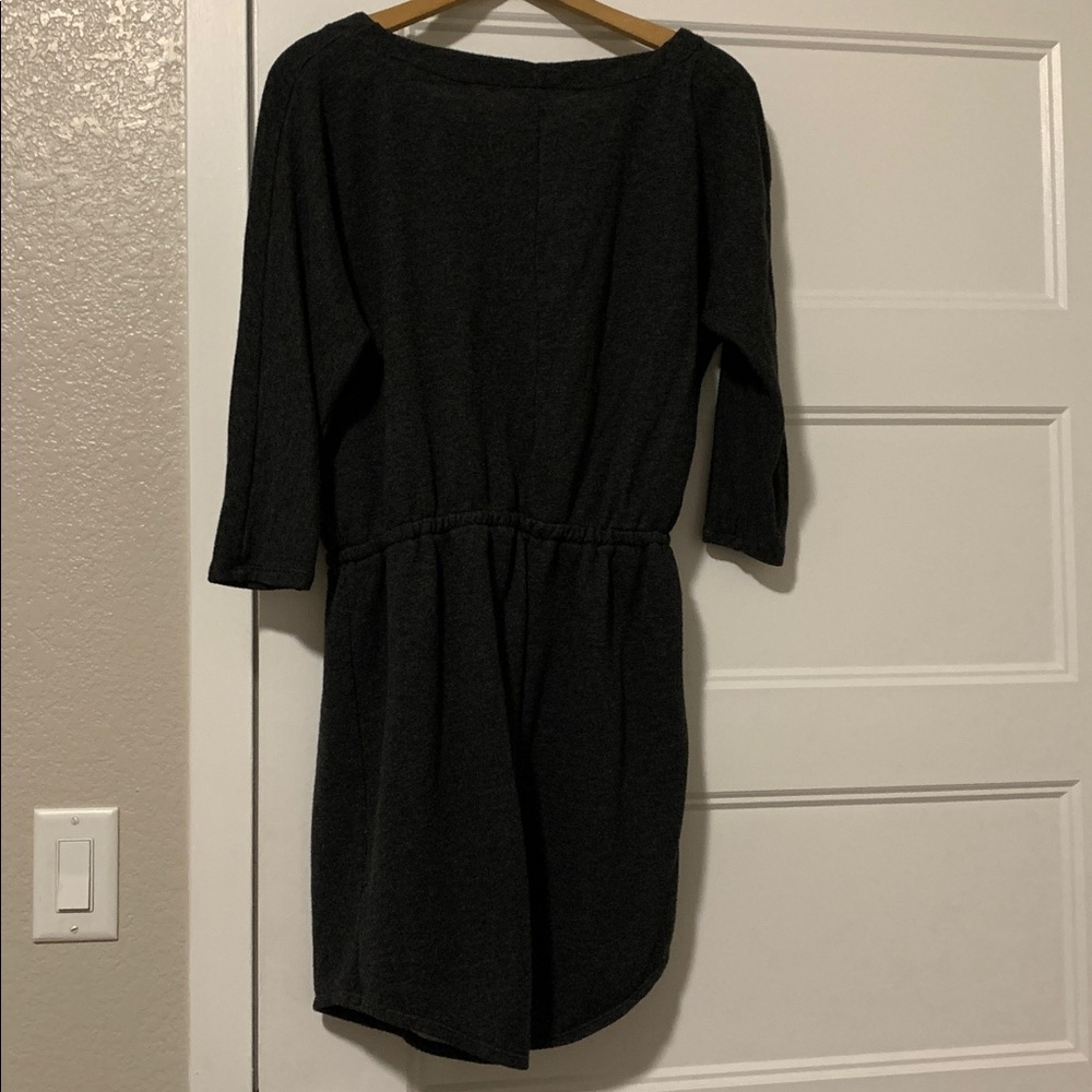 Old navy charcoal sweater faux wrap dress - Picture 5 of 7